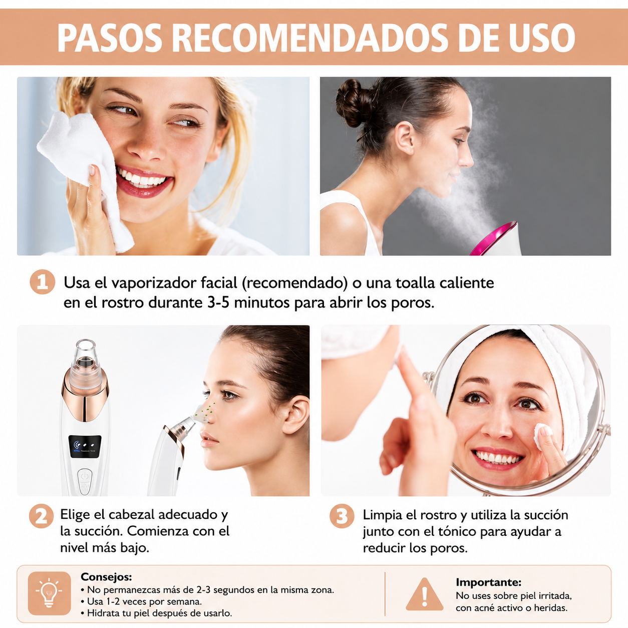 Limpiador Facial de Poros Pro™ – Piel Limpia y Radiante en Minutos